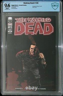 Walking Dead 100 CBCS 9.6 1re apparition de Negan, Mort de Glenn, 2e impression variante.