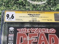 Walking Dead # 100 Cgc 9.6 Ss X3 Signé Adlard Kirkman Jeffrey D Morgan 2ème Imprimer