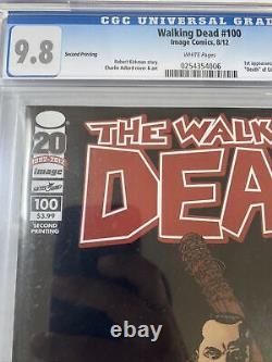 Walking Dead 100 Cgc 9,8 Blanc Pages 1ère App Negan + Décès De Glenn