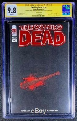 Walking Dead # 100 Cgc 9.8 Ss (2012) Édition Red Foil Signé Kirkman & Moore