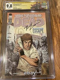 Walking Dead #100 Escape Edition Cgc 9.8 Signée Par Kirkman Et Adlard