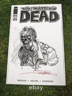 Walking Dead #109 Rick Grimes Zombie Original Sketch Cover Art Par Arthur Suydam