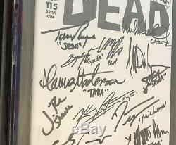 Walking Dead # 115 Cgc! Non Pharmacogénomique 9.8 Ss 32x Signé Par The Cast Of Walking Dead
