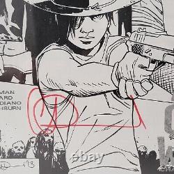 Walking Dead 115, Variante De La Couverture N, Sketch B&w Cover, Ss Cgc 9.8