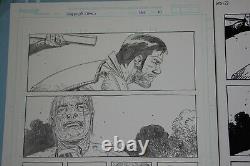 Walking Dead #133 Pg 10 Dante Vs Whisperers A Révélé Charlie Adlard Art Original