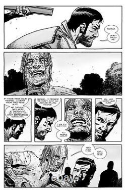 Walking Dead #133 Pg 10 Dante Vs Whisperers A Révélé Charlie Adlard Art Original