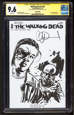 Walking Dead # 150 Cgc 9,6 Ss Charlie Adlard Zombie Sketch Nm +