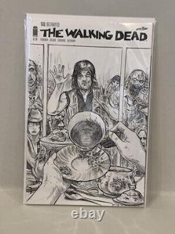 Walking Dead #150 Couverture Blanche Esquisse Variante avec Art Original de GREGORY WORONCHAK