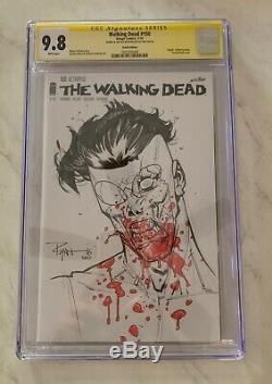 Walking Dead 150 Signés Sketched Invincible Comme Zombie Par Ryan Ottley Cgc Ss 9.8