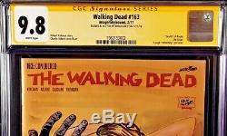 Walking Dead # 163 Cgc Ss 9.8 Croquis De L'art Original Negan Zombies Rick Image Comics