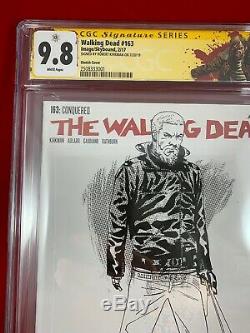Walking Dead 163 Sketch Variante Cgc 9.8 Signé Par Kirkman 1500 Ratio Rick Étiquette