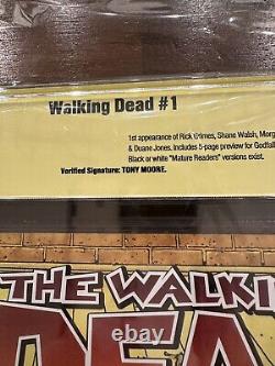 Walking Dead #1 (1ère impression, CBCS 9.2), Signature vérifiée de Tony
