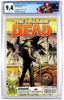 Walking Dead #1 & 2 Cgc 9.4 Norwegian Edition/gamestop Edition Copie Seulement Graduée