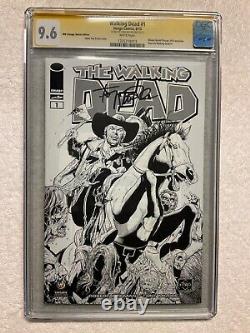 Walking Dead #1 CGC SS 9.6 Signé par Tony Moore Wizard World Chicago 2013 Croquis