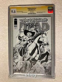 Walking Dead #1 CGC SS 9.6 Signé par Tony Moore Wizard World Chicago 2013 Croquis