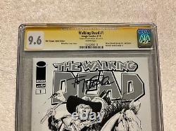 Walking Dead #1 CGC SS 9.6 Signé par Tony Moore Wizard World Chicago 2013 Croquis