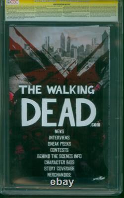 Walking Dead 1 Cgc 2xss 9.8 Robert Kirkman Moore 10e Anniversaire Con Sketch Ed