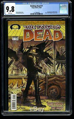Walking Dead # 1 Cgc Nm / M 9.8 Pages Blanches 1er Rick Grimes