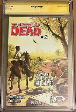 Walking Dead #1 Cgc Ss Signed 8x Kirkman Moore Reedus Wilson Yeun Bernthal Image