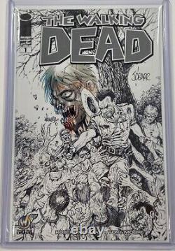 Walking Dead #1 Wizard World B&W OA Remarque Sketch Autograph Signé James O'Barr