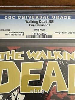 Walking Dead 2011 # 85 CGC 9.4 Pages Blanches Célébration Infinity & Beyond Kirkman