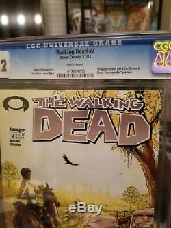 Walking Dead # 2 1er Imprimer Cgc 9.2 1er App De Glenn, Lori Et Carl