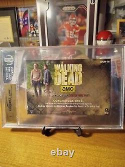 Walking Dead 3 Reedus & Lincoln Carte Auto Double Surdimensionnée OAM-20 Beckett 9.5 Menthe