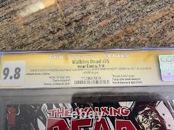 Walking Dead #75 Cgc 9.8 Croquis Avant Et Arrière Vincent Kukua Et Signé Kirkman