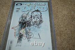 Walking Dead #7 CGC 9.8 Série Signature de Charlie Adlard Croquis de la bande dessinée Pages blanches