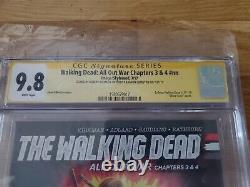 Walking Dead All Out Guerre Cgc 9,8 S/ Signé Par Robert Kirkman Et Jason Edmiston