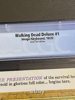 Walking Dead Deluxe #1 CGC 9.8 Édition en feuille d'or Image Comics