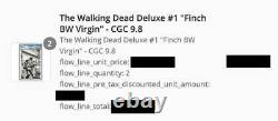 Walking Dead Deluxe 1 Cgc 9.8 Finch Vierge B & W Couverture. Ltd À 250! Voûte Comique