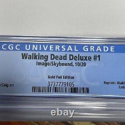 Walking Dead Deluxe 1 Feuille D'or Cgc 9.8 Sortie Limitée Comic Vault