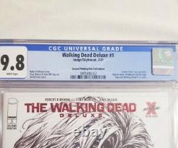 Walking Dead Deluxe #1 Red Foil Sketch Exclusive Cgc 9,8 Comic Vault Live