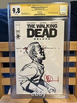 Walking Dead Deluxe #1 Signé Et Sketched Charlie Adlard