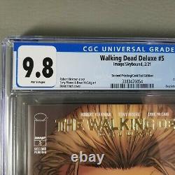 Walking Dead Deluxe #5 2nd Print Gold Foil Edition Variante Cgc 9.8 CVL Exclusive