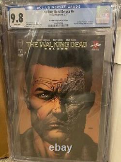 Walking Dead Deluxe #6 2nd Print Gold Foil Edition Variante Cgc 9.8 CVL Exclusive