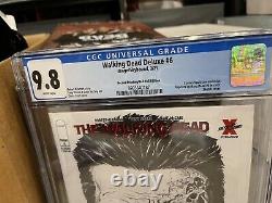 Walking Dead Deluxe #6 2nd Print Red Foil Sketch Edition Variante Cgc 9.8 CVL