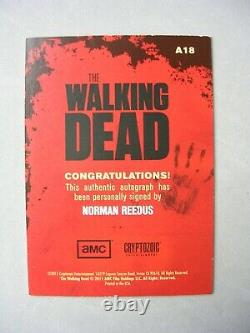 Walking Dead Saison 1 Carte Autographe A18 Norman Reedus Comme Daril Dixon