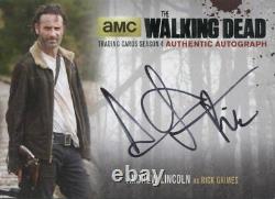 Walking Dead Saison 4 Partie 1 Carte Autographe Argent Al2 A. Lincoln Comme Rick Grimes
