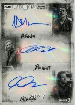 Walking Dead Saison 8 Triple Autographe Card Morgan, Amelio Et Mcdermitt